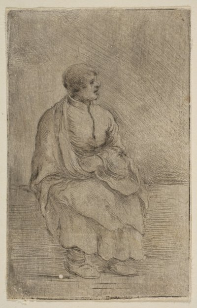 Sitzender Geistlicher, ca. 1662 von Stefano della Bella