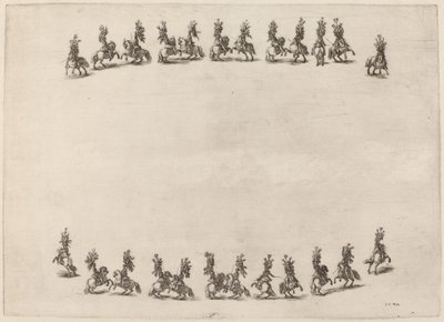 Vierundzwanzig tanzende Kavaliere, 1652 von Stefano della Bella