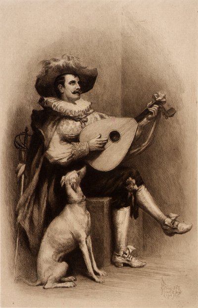 Musiker und Hund von Stephen James Ferris