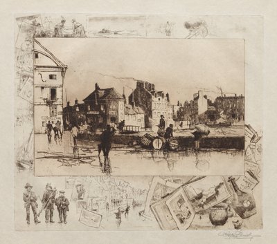 Ein Sturm in Fécamp, Normandie, 1886 von Stephen Parrish
