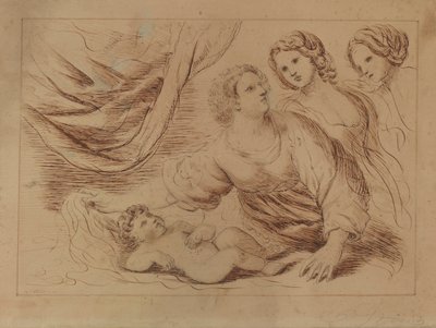 Säugling und drei Frauen von Stevens