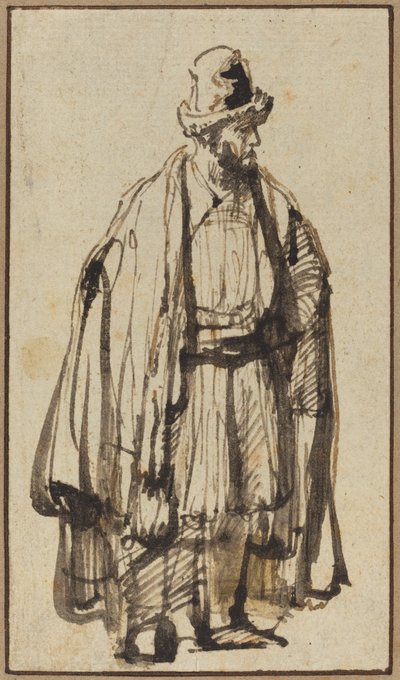 Ein Orientale von Style of Rembrandt van Rijn