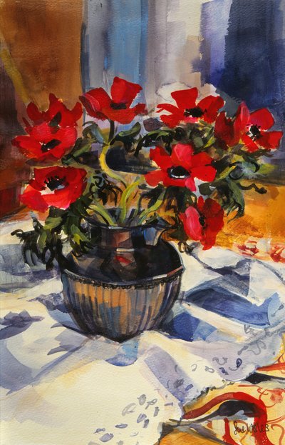 Rote Anemonen, 1994 von Sue Wales