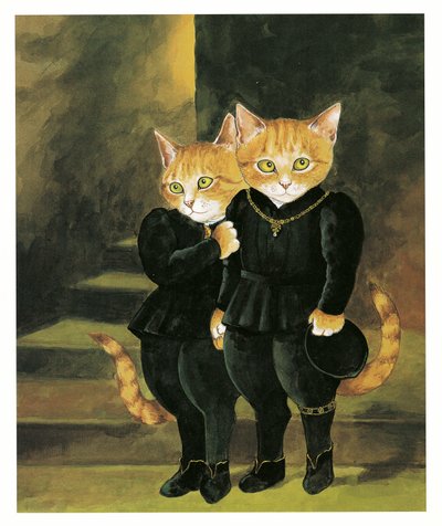 Illustration aus Pre-Raphaelite Cats (veröff. 1999) von Susan Herbert