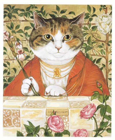 Illustration aus Präraffaelitische Katzen (veröff. 1999) von Susan Herbert