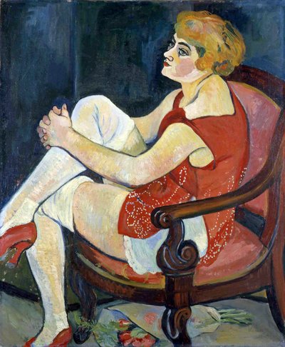 Frau mit weißen Strümpfen, 1924 von Suzanne Valadon