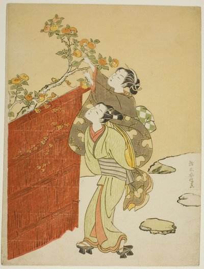 Persimonen pflücken von Suzuki Harunobu