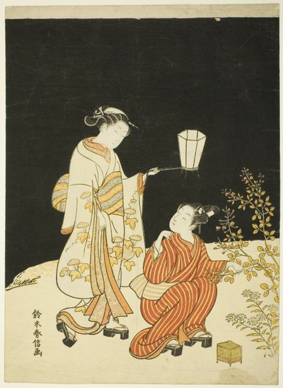 Auf der Suche nach Glühwürmchen von Suzuki Harunobu