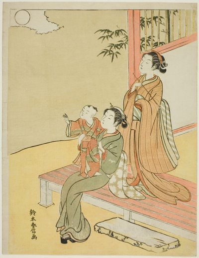 Den Mond betrachten von Suzuki Harunobu