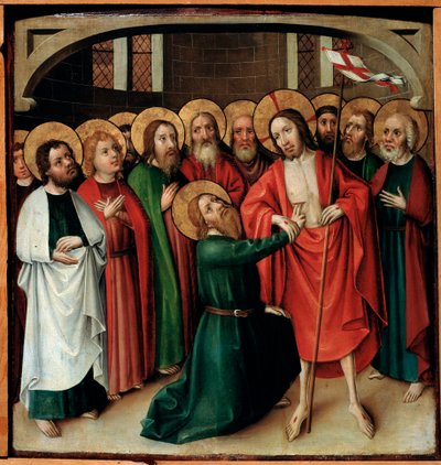 Der Unglaube des Heiligen Thomas, ca. 1500 von Swabian master