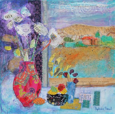 Blumen im Fenster, 2014 von Sylvia Paul