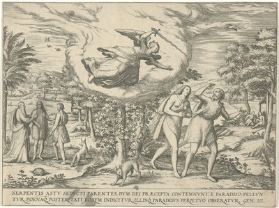 Vertreibung aus dem Paradies von Symon Novelanus (attributed to)