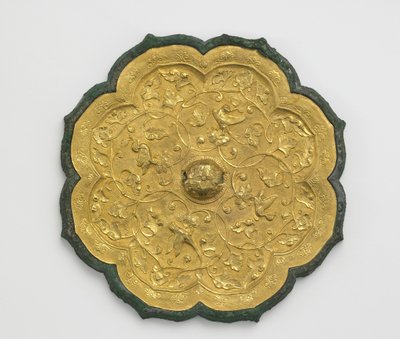 Spiegel (Bronze und Gold) von Tang Dynasty Chinese School