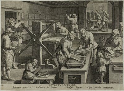 Die Erfindung der Kupferstichgravur von Theodoor Galle