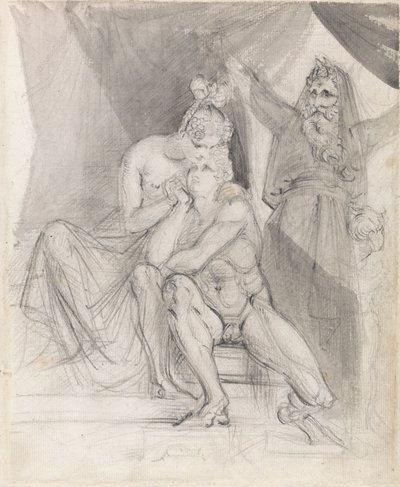 Prospero beobachtet Ferdinand und Miranda von Theodor von Holst