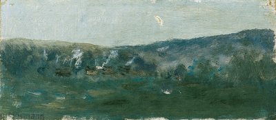 Hügellandschaft mit Mondsichel von Theodor von Hormann