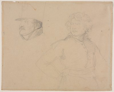 Studie von zwei Soldaten, 1818-1819 von Theodore Gericault