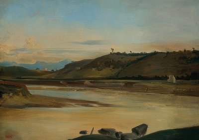 Landschaft mit Fluss von Pierre Etienne Theodore Rousseau