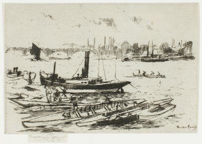 Das Dampfschiff, Chelsea Embankment von Theodore Roussel
