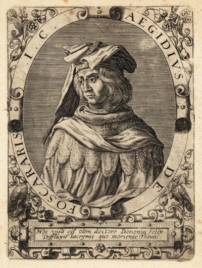 Egidio Foscherari, gest. 1289, italienischer Jurist von Theodore de Bry