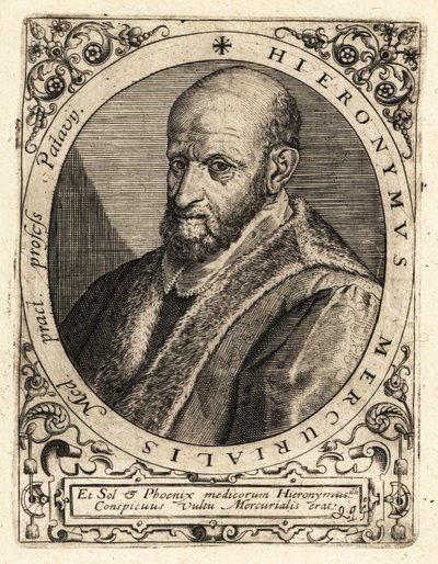 Girolamo Mercuriale, italienischer Philologe von Theodore de Bry