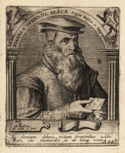Hans Herbst, Schweizer humanistischer Drucker von Theodore de Bry