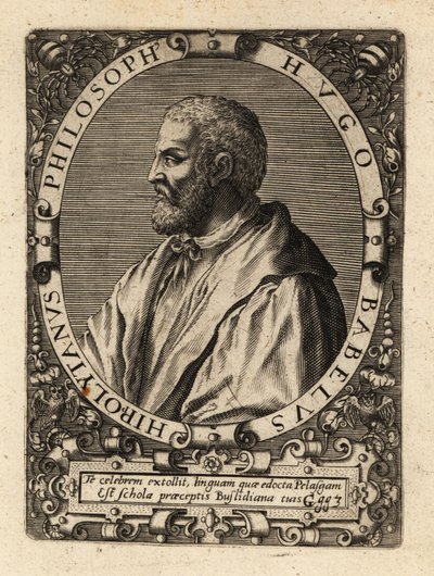 Hugues Babet, französischer Philosoph von Theodore de Bry