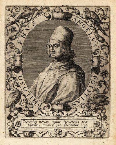 Poliziano, italienischer klassischer Gelehrter von Theodore de Bry