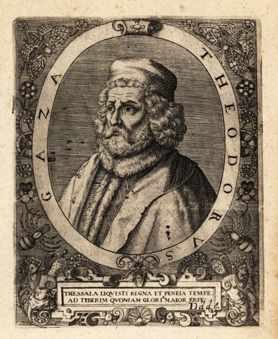 Theodore Gazis, griechischer Humanist von Theodore de Bry