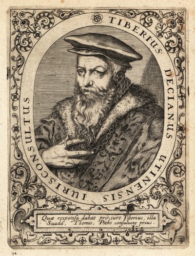 Tiberio Deciani, italienischer Jurist von Theodore de Bry