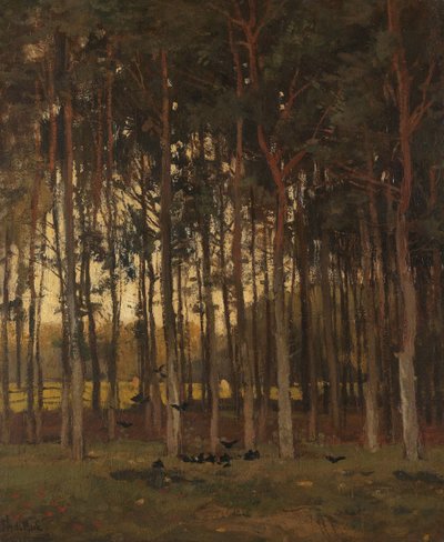Ansicht im Wald von Theophile de Bock