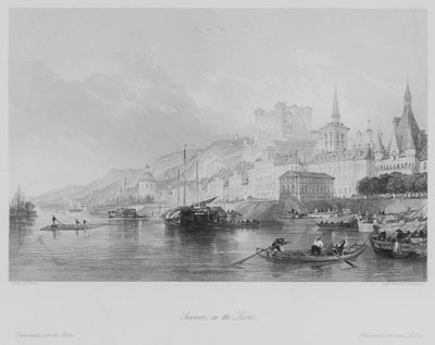 Saumur, an der Loire (Gravur) von Thomas (after) Allom