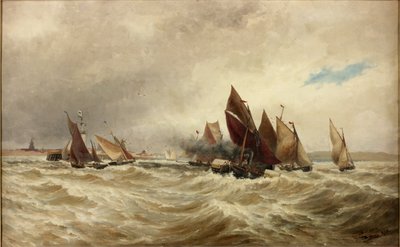 Boote aus Calais schleppen von Thomas Bush Hardy