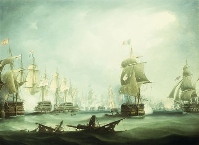 Die Schlacht von Trafalgar, 1805 von Thomas Buttersworth
