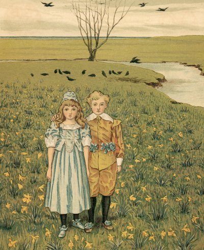 Heimleben: Kinder auf einer Wiese von Thomas Crane