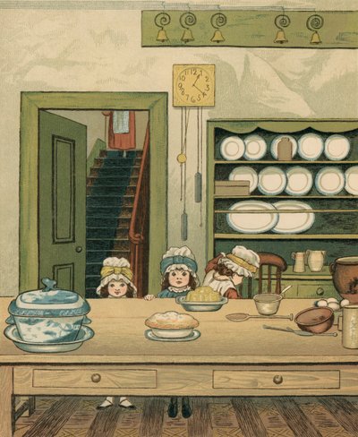 Heimleben: Kinder in der Küche im Erdgeschoss von Thomas Crane