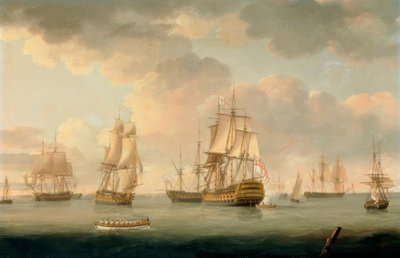 Britische Kriegsschiffe bei Spithead von Thomas Elliott