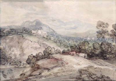 Eine hügelige Landschaft von Thomas Gainsborough