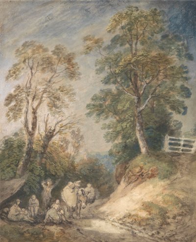 Landstraße mit rastenden Zigeunern von Thomas Gainsborough