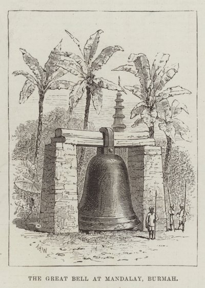 Die Große Glocke in Mandalay, Burma von Thomas Harrington Wilson