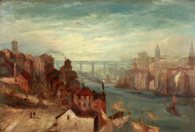 Newcastle upon Tyne von Gateshead, ca. 1880 von Thomas Hodgson Liddell
