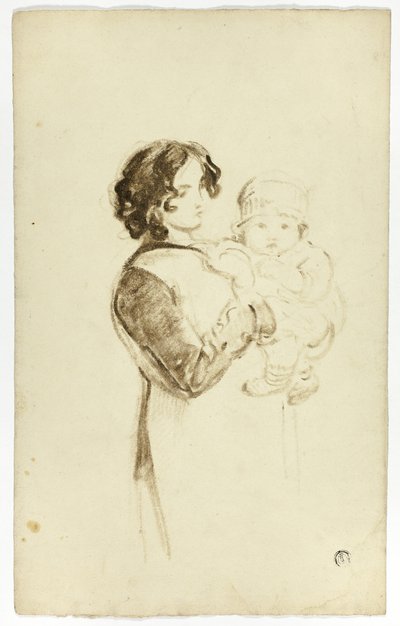 Junge Frau mit Baby von Thomas Jones Barker
