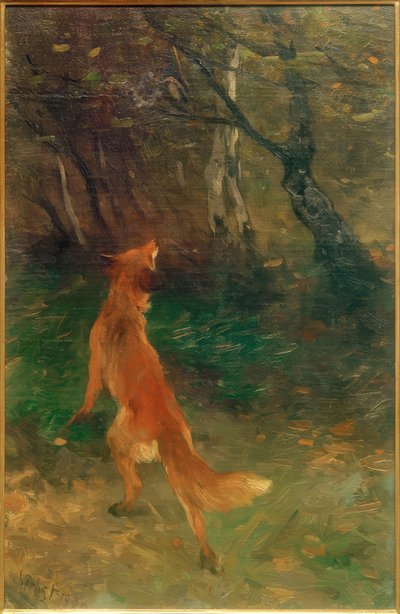 Fuchs beobachtet einen Vogel von Thomas Ludwig Herbst