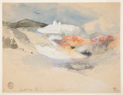 Yellowstone, heiße Quellen von Thomas Moran
