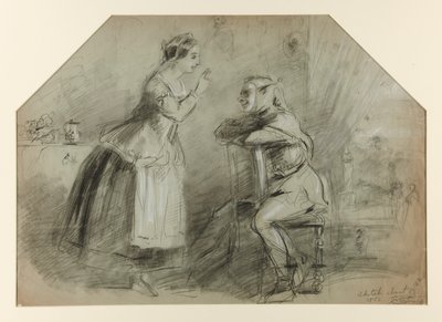 Frau und Narr (?) von Thomas Nast