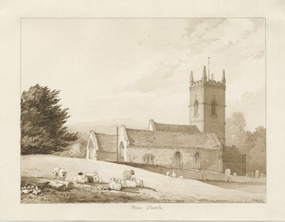 Penn Church: Sepia-Zeichnung von Thomas Peploe Wood