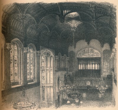 Innenraum von Crosby Hall, 1902 von Thomas Robert Way