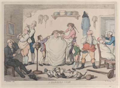 Ein Friseursalon, 1811 von Thomas Rowlandson