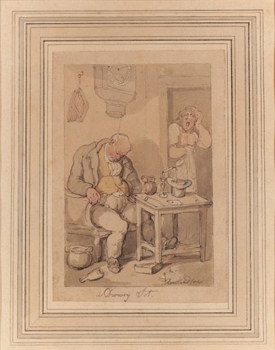 Ein schläfriger Trunkenbold von Thomas Rowlandson