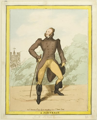 Ein Porträt: Lord Petersham von Thomas Rowlandson
